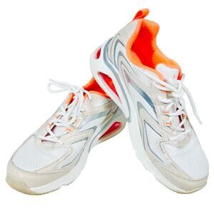 Skechers Los Angeles Tres-Air Uno Trainers Shoes Women 7 Natural Orange 177426